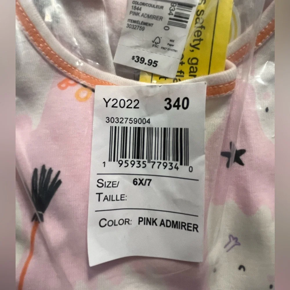 NWT The Children’s Place HalloweenGirls Glow Fa-Boo-Lous 100% Cotton Pajamas Set